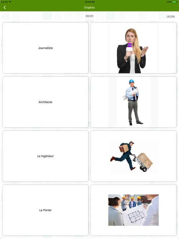 Tangkapan layar French Flashcard for Learning iPad 