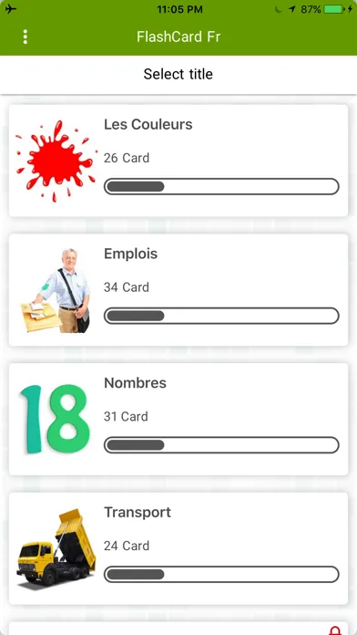 Tangkapan layar French Flashcard for Learning