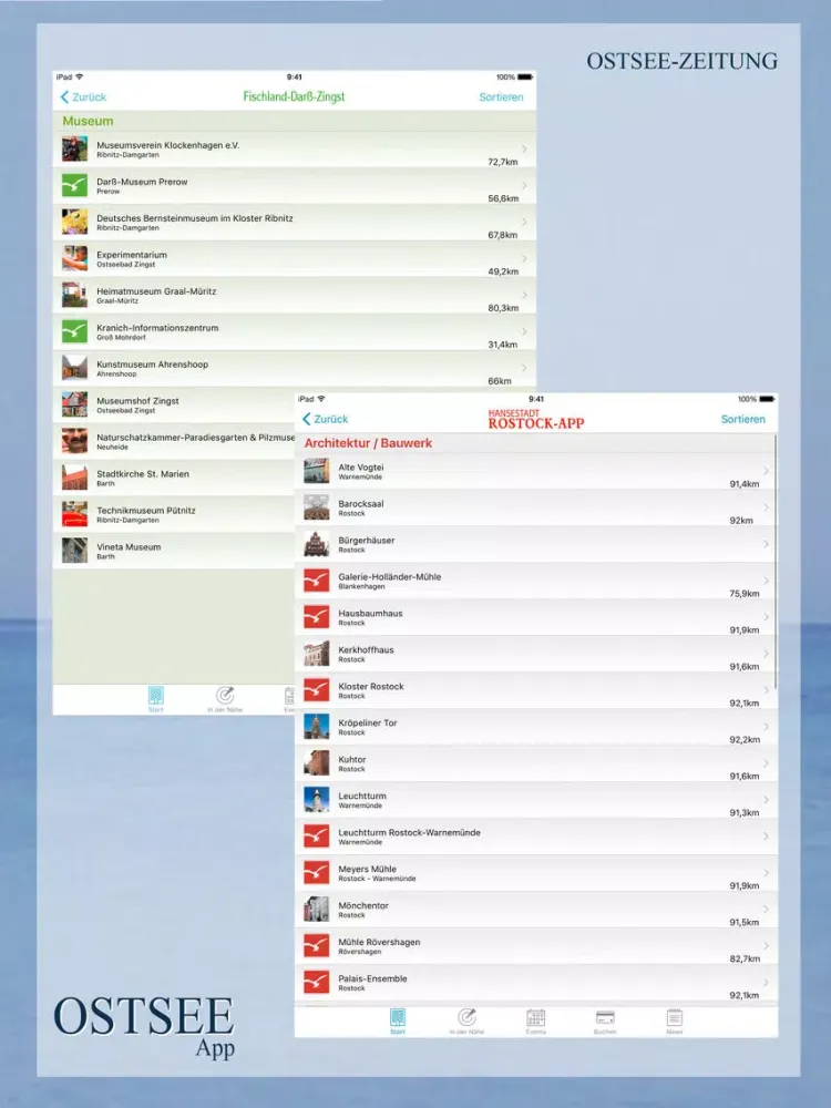 Ostsee-App iPad  سکرین شاٹس