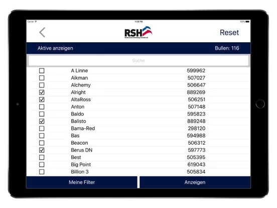 RSH-App iPad  Ekran Görüntüleri