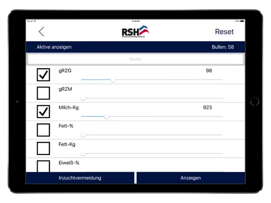 RSH-App iPad  Ekran Görüntüleri
