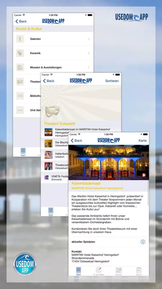 Usedom-App 스크린샷