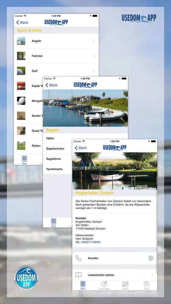 Usedom-App 스크린샷