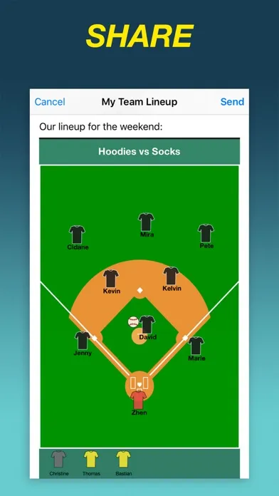 Screenshot di Team Lineup Basic