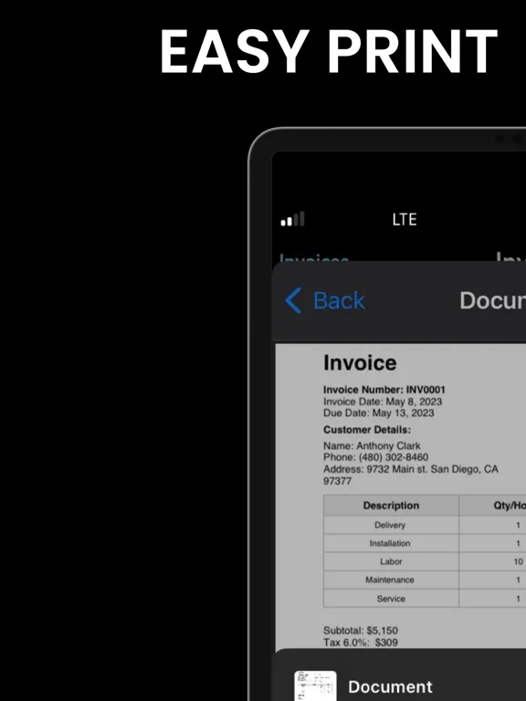 Invoice Maker: Create Invoices iPad  स्क्रीनशॉट