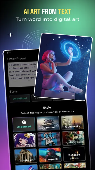 ภาพหน้าจอของ Dream AI: Art Generator