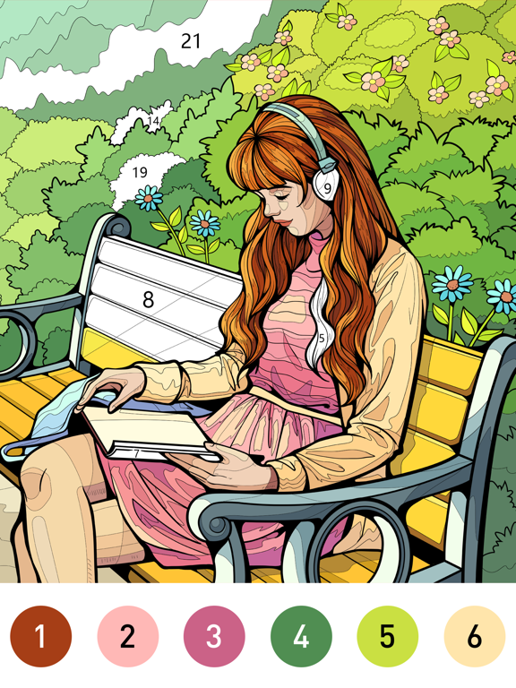 Chill Color By Number Game iPad 应用截图