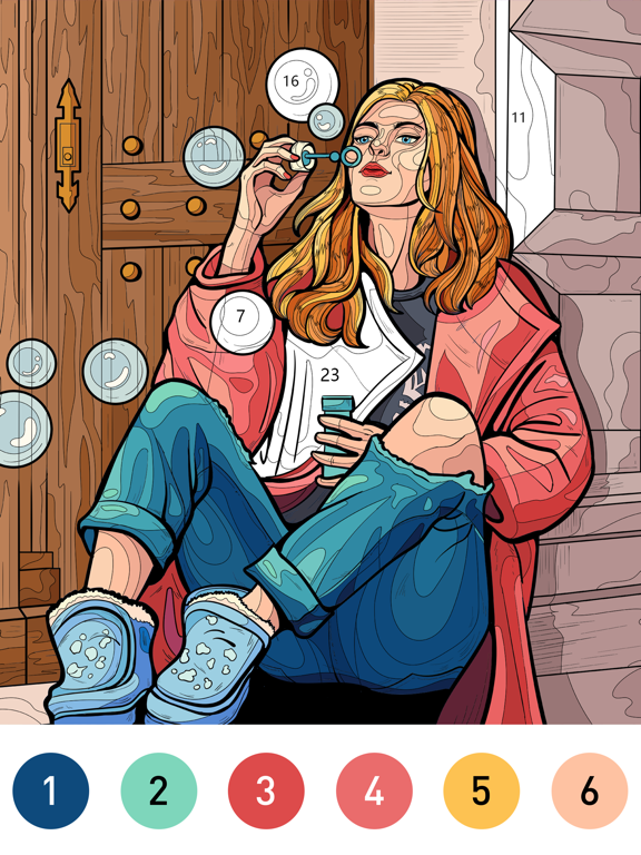 Chill Color By Number Game iPad 应用截图