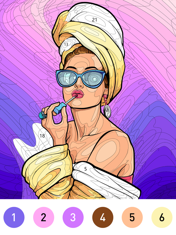 Chill Color By Number Game iPad 应用截图