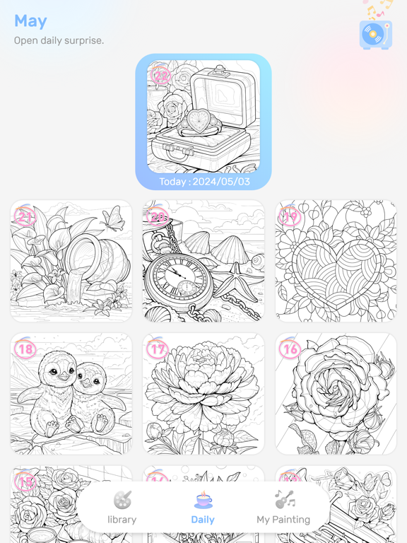 Chill Color By Number Game iPad 应用截图