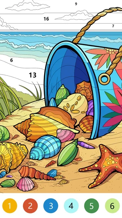 Capturas de tela do Beach Color Paint By Number