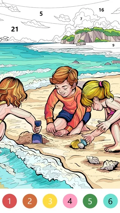 Capturas de tela do Beach Color Paint By Number