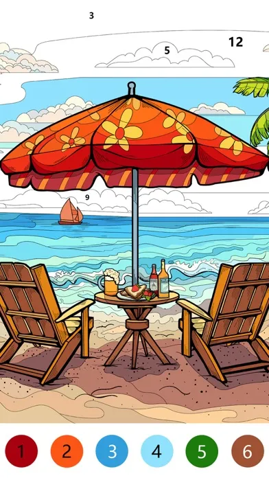 Capturas de tela do Beach Color Paint By Number