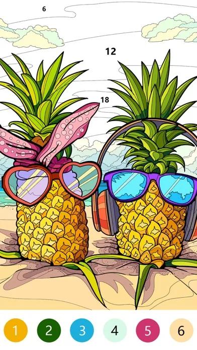 Capturas de tela do Beach Color Paint By Number