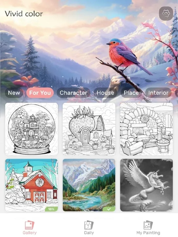 Vivid Color Paint By Number iPad  Screenshots
