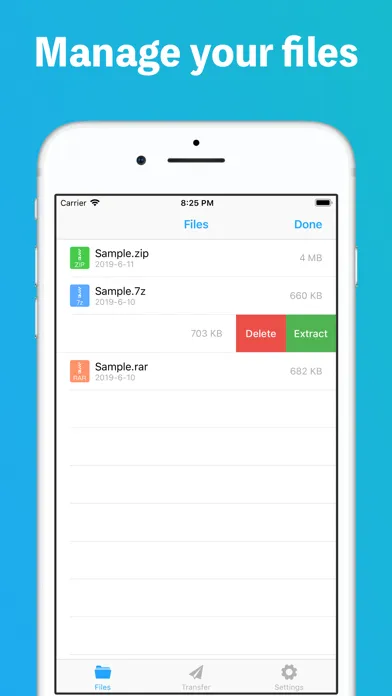 Скриншоты BestZip-RAR,7z,Zip Unarchiver