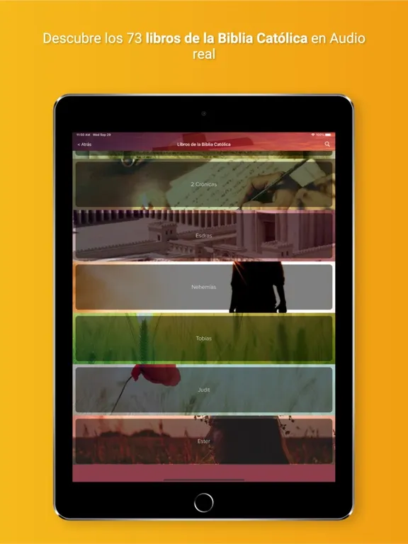 Capturas de tela do Biblia Católica Hablada Audio iPad 