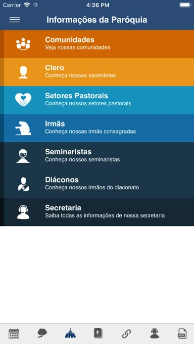 Capturas de tela do IRaiz