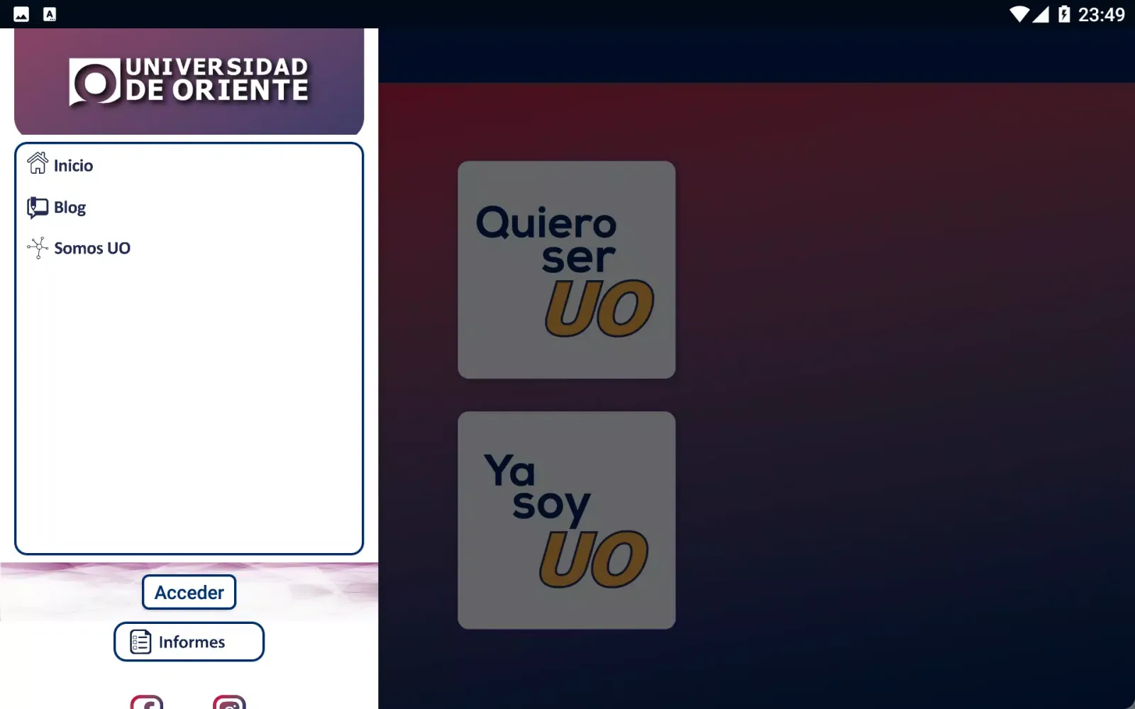Screenshot di UO móvil