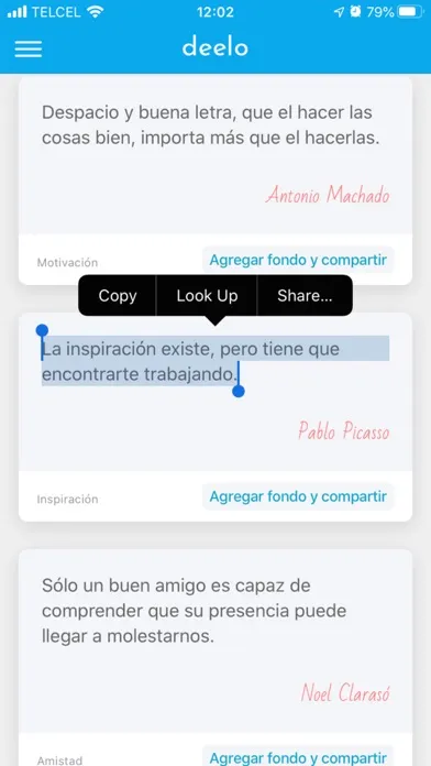Deelo - App de frases স্ক্রিনশট