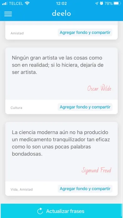 Deelo - App de frases স্ক্রিনশট