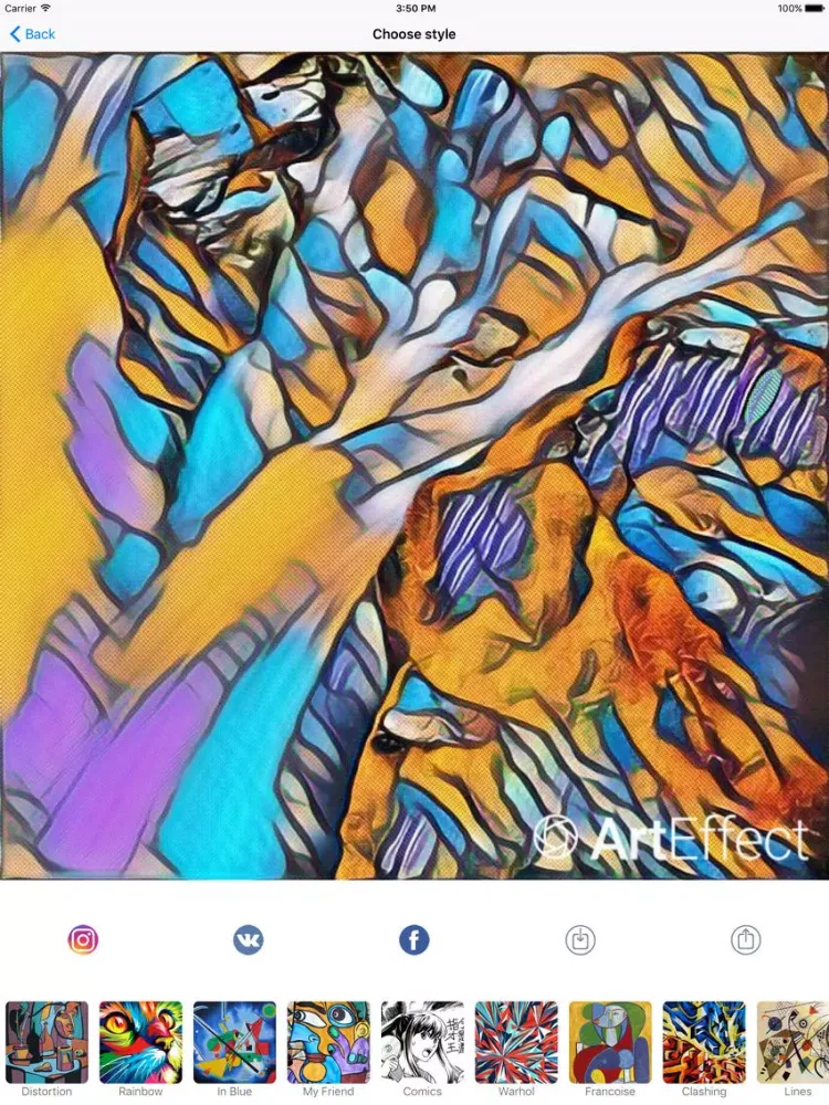 ArtEffect: Art Filters Pic Effects, Photo Editor iPad 应用截图