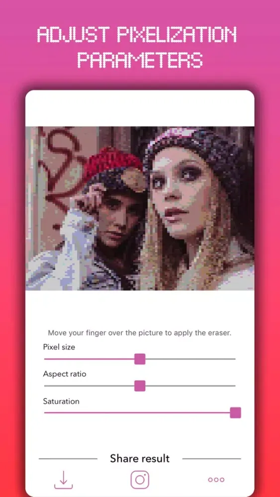 Captures d'écran de PXLZR - Pixelizer for photo