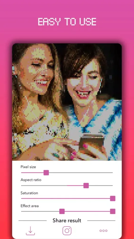 Captures d'écran de PXLZR - Pixelizer for photo