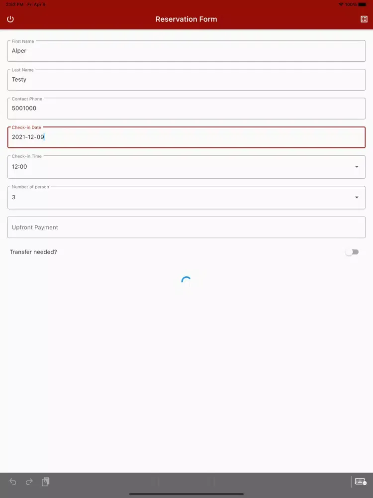 Tangkapan skrin Artemis Hamam iPad 