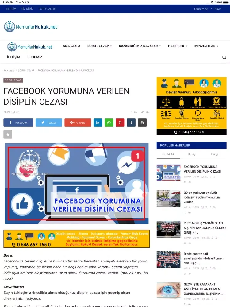 Memurlar Hukuk iPad  Screenshots