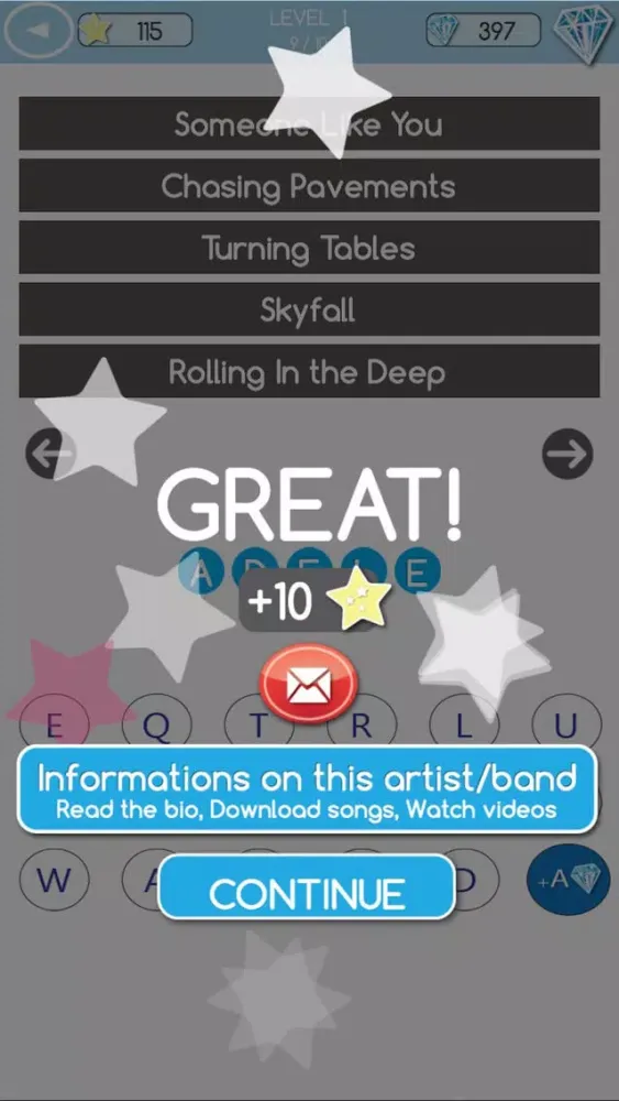Bands, Singers & Songs Quiz Screenshots