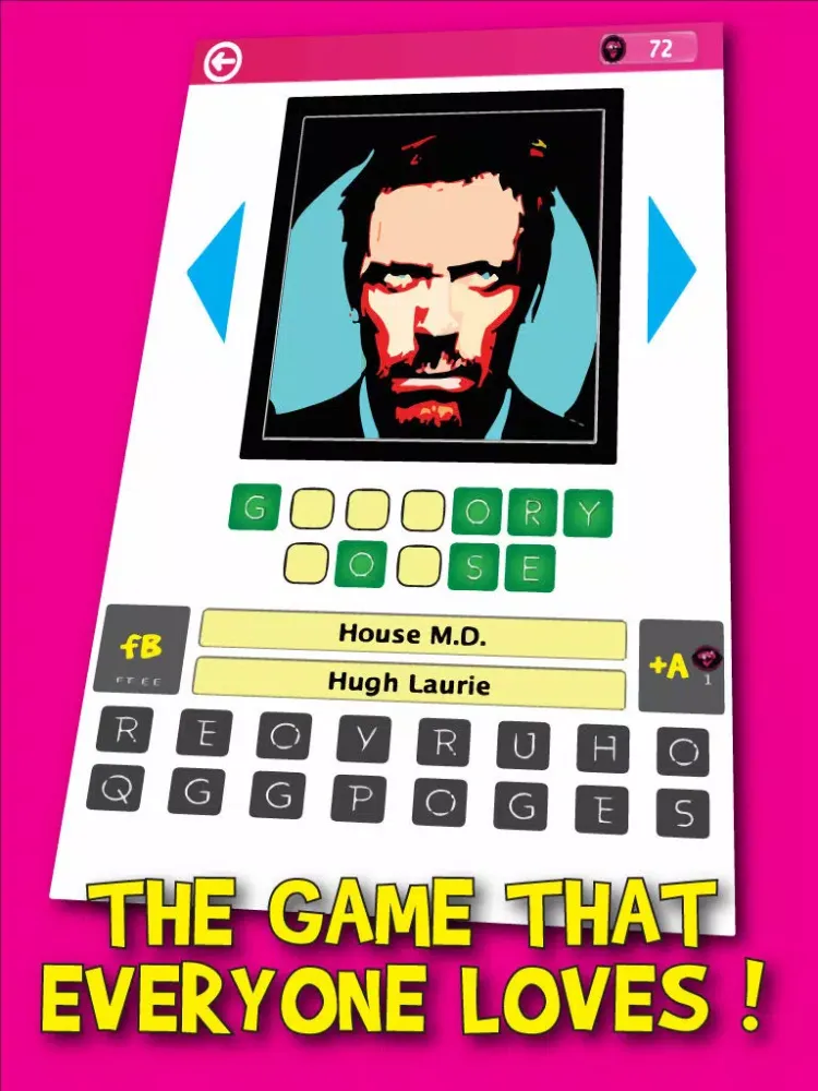 TV Series Characters PopArt Quiz iPad 应用截图