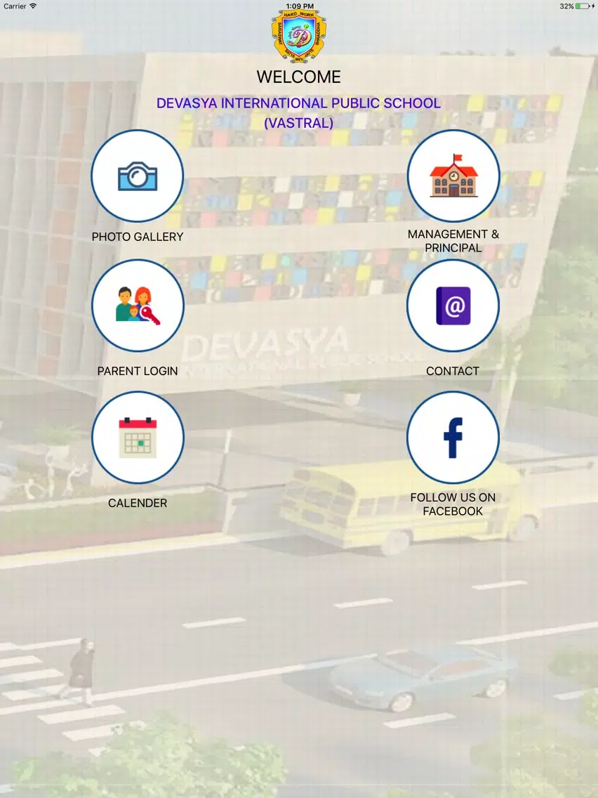 Ảnh chụp màn hình của Devasya International School, Vastral iPad 
