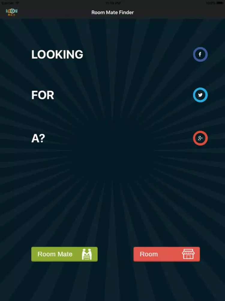 Roommate Finder iPad  Screenshots