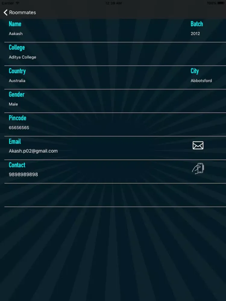 Roommate Finder iPad  Screenshots