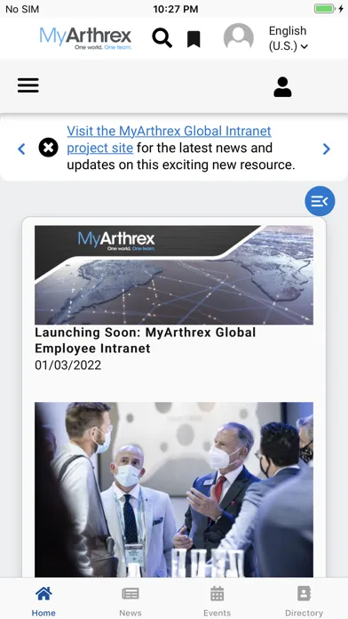 Ảnh chụp màn hình của MyArthrex Intranet