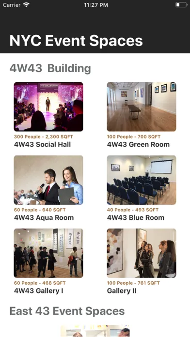 NYC Event Spaces Screenshots