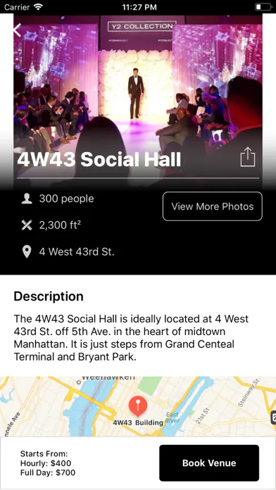 NYC Event Spaces Screenshots