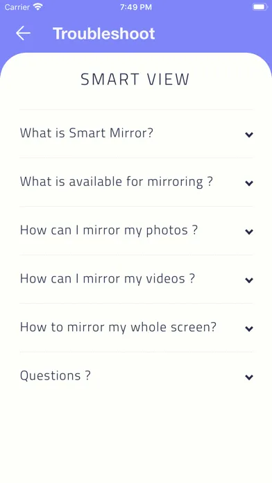 Screen mirroring - smart view Screenshots