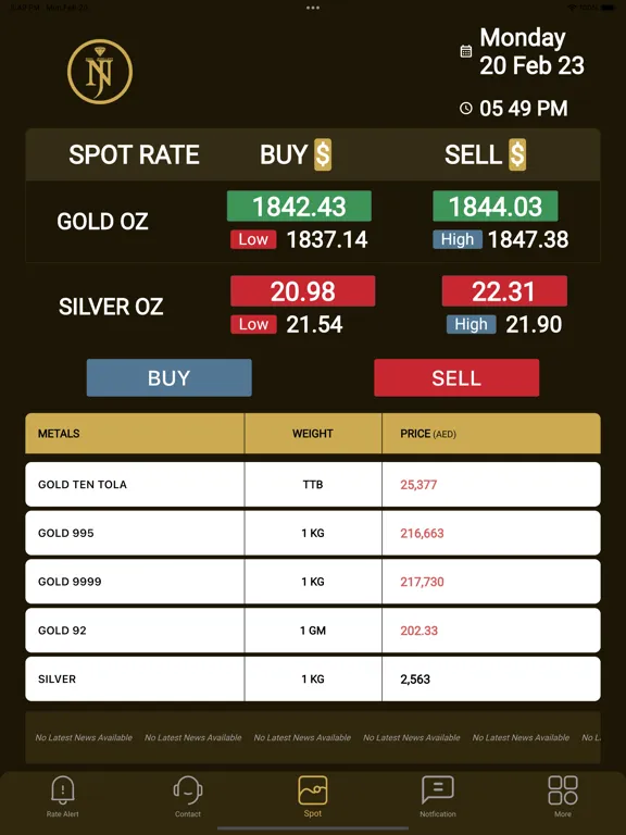Captures d'écran de Nihal Gold Bullion iPad 