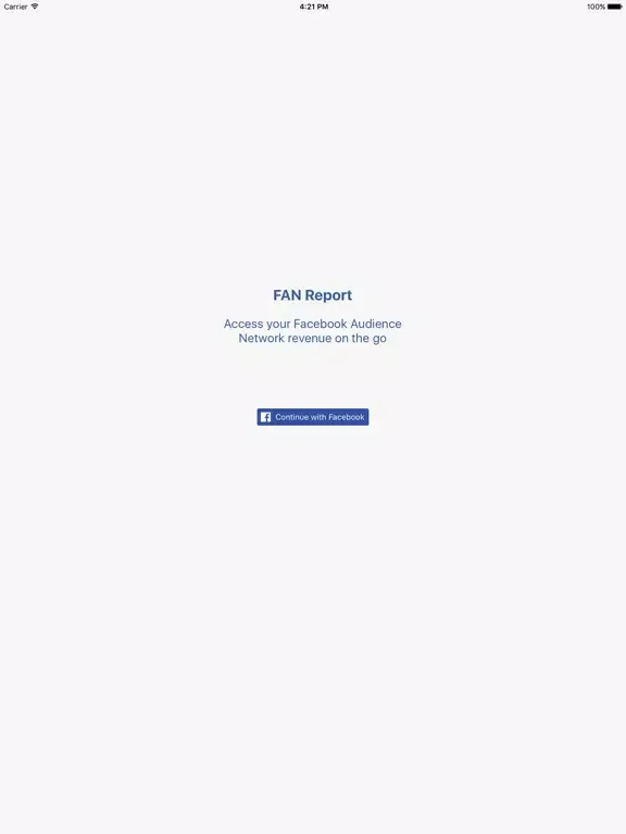Capturas de pantalla de FAN Report - Revenue for Facebook Audience Network iPad 