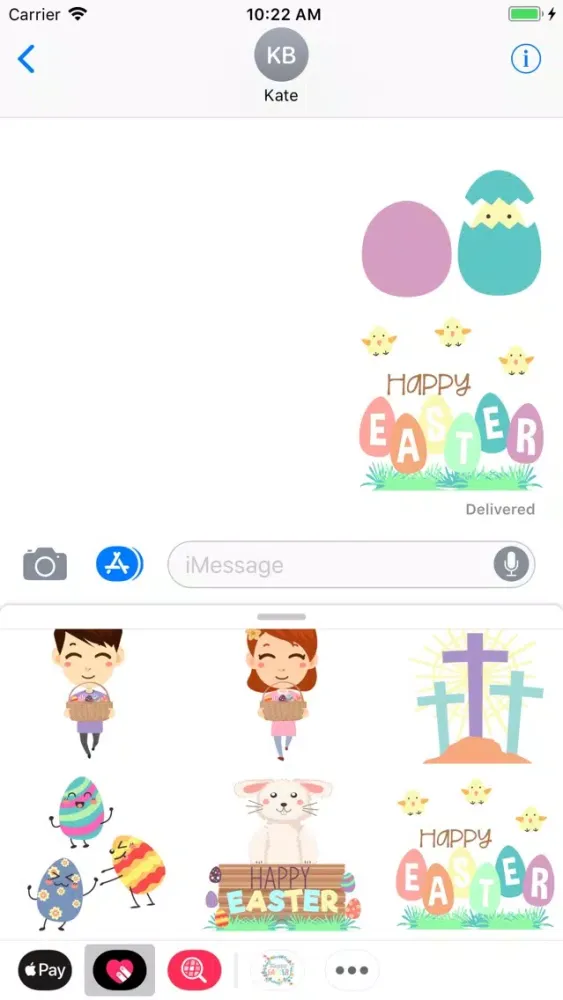 ภาพหน้าจอของ Cute Easter Animated Stickers