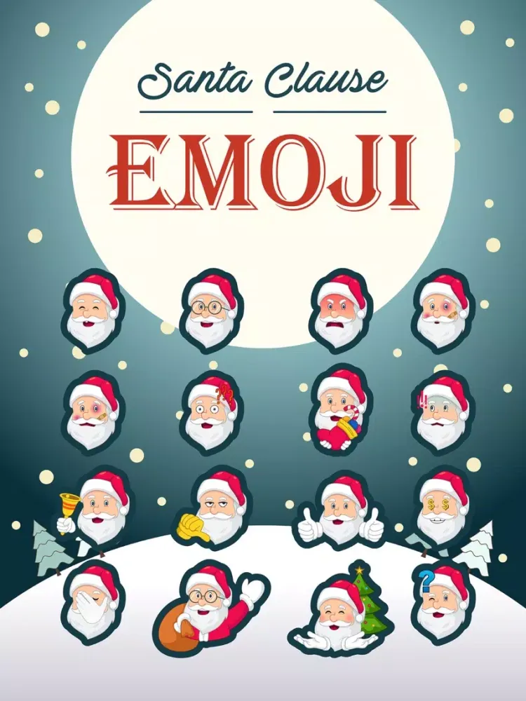 Santa Claus Emoji Stickers iPad  Screenshots