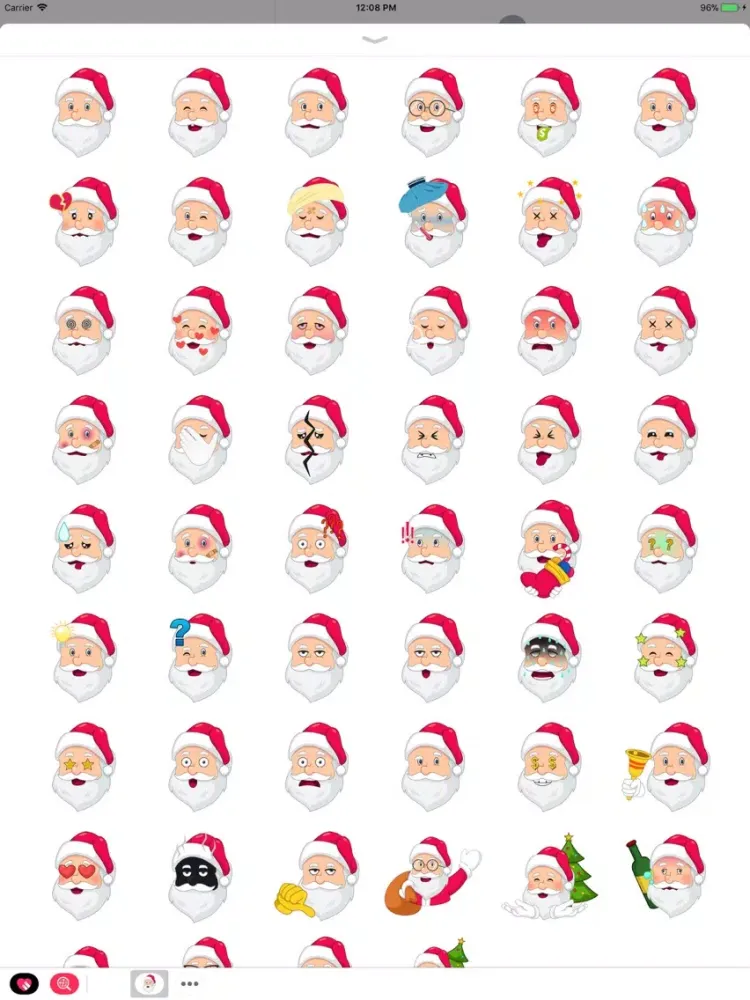 Santa Claus Emoji Stickers iPad  Screenshots