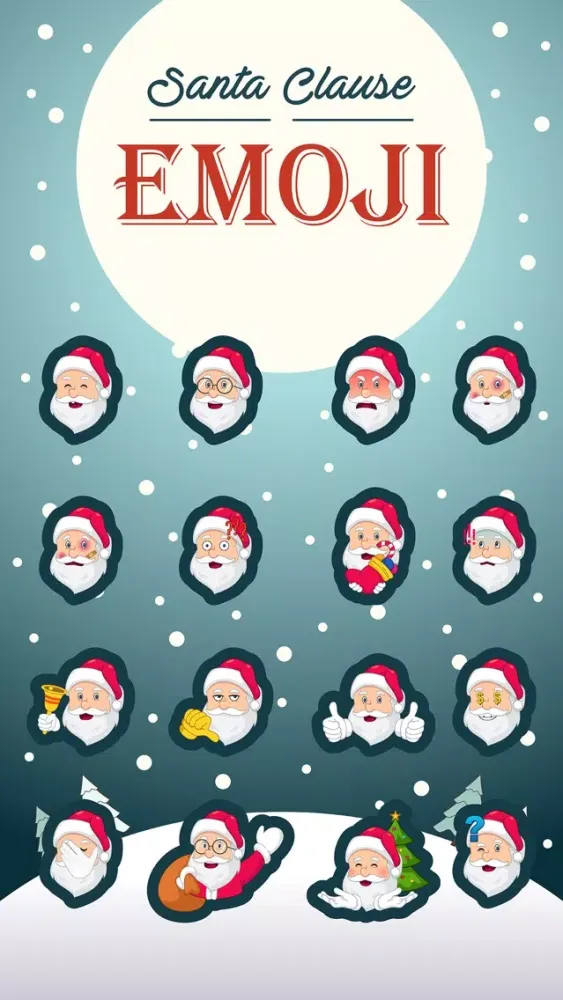 Santa Claus Emoji Stickers Screenshots