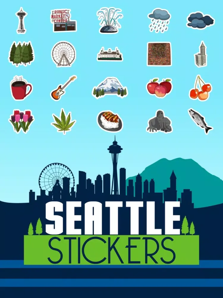Seattle Stickers for iMessage iPad  Ekran Görüntüleri