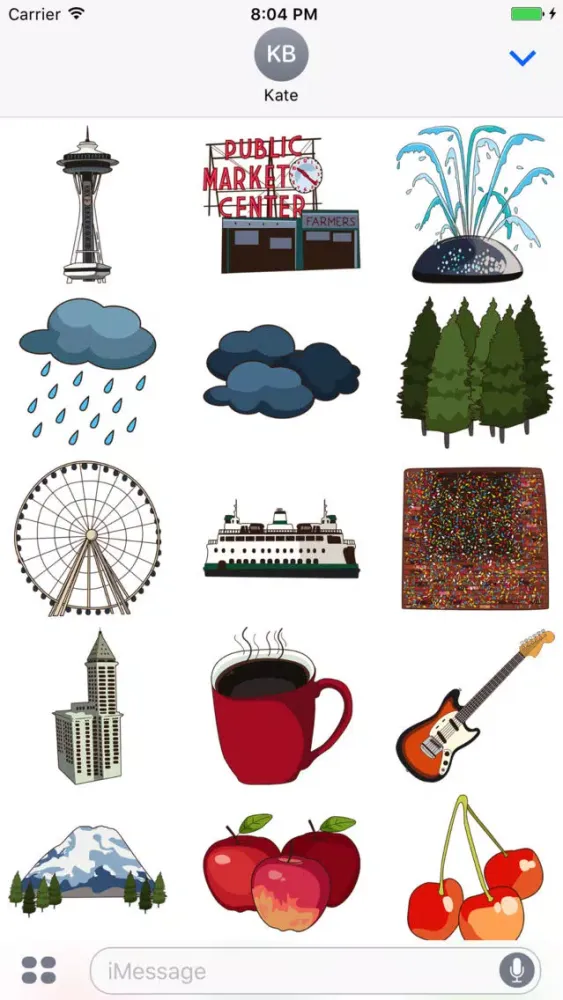 Seattle Stickers for iMessage Ekran Görüntüleri