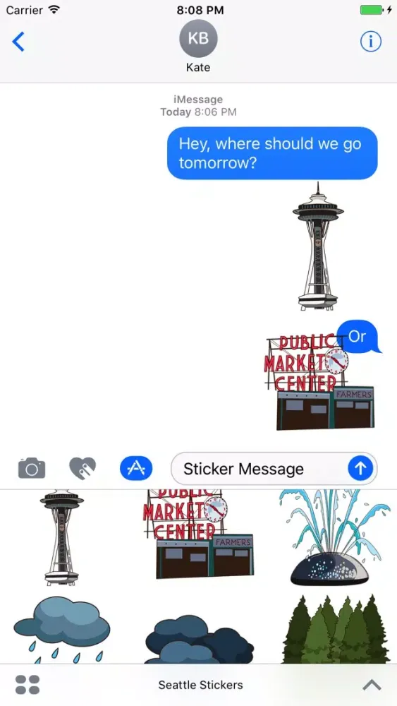 Seattle Stickers for iMessage Ekran Görüntüleri
