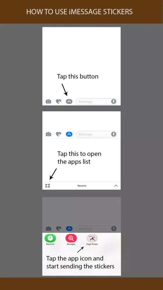 Yoga Poses Stickers for iMessage Screenshots