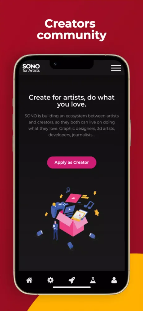 ภาพหน้าจอของ SONO for Artists